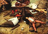 Pieter The Elder Bruegel Famous Paintings - The Land of Cockayne